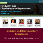 G20 Interfaith Webinar: Hinduism and Discriminatory Experiences